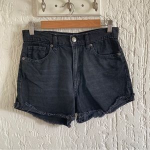 Aeropostale Black Denim Jean Mom Shorts Size 4